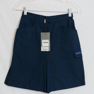 NWT Trussardi Sport Navy Blue Bermuda Shorts Size 40 (US 4) Made in Italy
